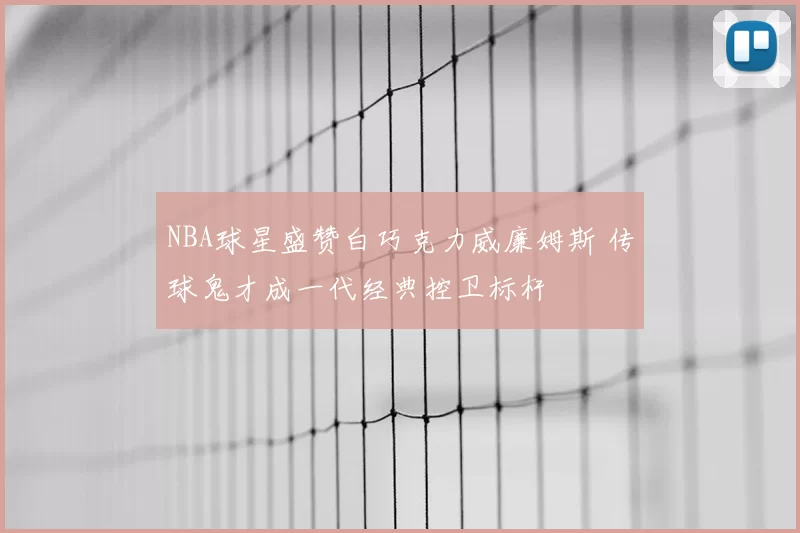 NBA球星盛赞白巧克力威廉姆斯 传球鬼才成一代经典控卫标杆